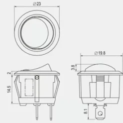 AIRPAX Interrupteur encastré 10A