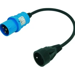 BALS Adaptateur à fil P17 mâle | schuko femelle