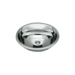 CAN Lavabo inox rond