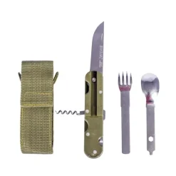 CAO Couteau bivouac inox avec housse