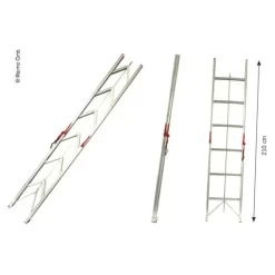 CARBEST Echelle pliable 2,10 m