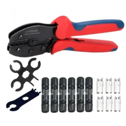 CONNFLY Kit 6 connecteur MC4 | Pince à sertir et clés