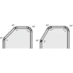 DECMO Angle de guidage 90° en applique