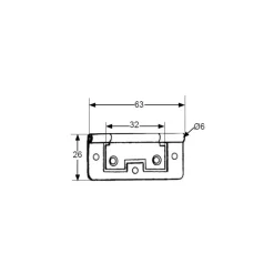 DECMO Charnière anglaise droite | 63 x 26 mm