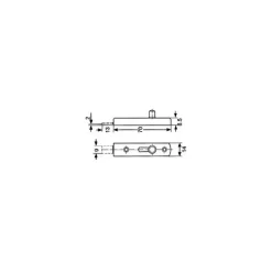 DECMO Verrou Alsacien 70 x 14 mm droit