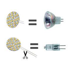 DIXPLAY Ampoule 10 LED Blanc chaud