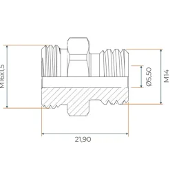 DREHMEISTER Adaptateur M16x1.5-M14