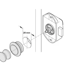 EA Serrure push-lock petit modèle