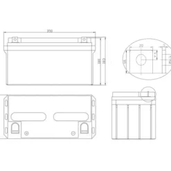 EM Batterie AGM plomb carbone 90Ah