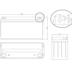 EM Batterie AGM plomb carbone 165 Ah