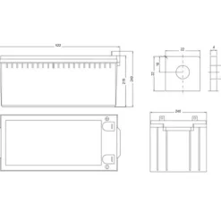 EM Batterie AGM plomb carbone 220 Ah