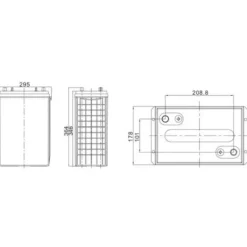 EM Batterie AGM plomb carbone 6V 370Ah