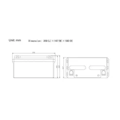 EM Batterie GEL plomb carbone 90Ah