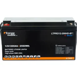 EM Batterie Lithium LTPRO12-200 Ah HD-BT - 2560 Wh