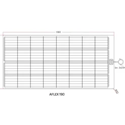 EM Kit solaire A-flex 190 W Noir / MPPT