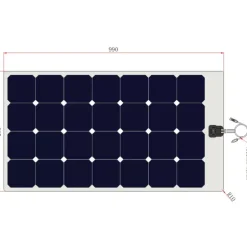 EM Kit solaire Marine Flex 110 W | VICTRON régulateur MPPT 75/10