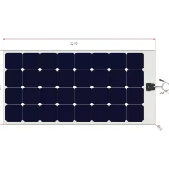 EM Kit solaire Marine Flex 140 W | VICTRON régulateur MPPT 75/10