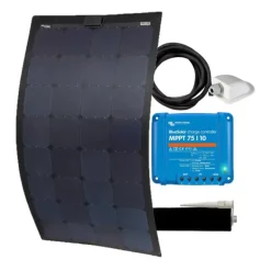 EM Kit solaire X-flex ETFE noir 125 W - VICTRON Bluesolar MPPT 75/10
