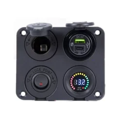 EM Mini tableau C 12V + USB/C + Voltmètre Pro DC
