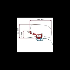 FIAMMA Adaptateur F40Van | VW T5 T6 T6.1 avec rail C