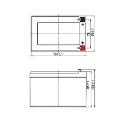 FULBAT Batterie lithium 12V 12 Ah