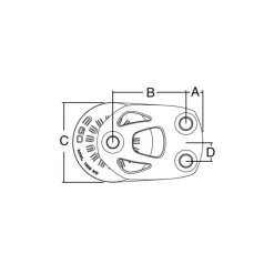 HARKEN Big Boat Element plat pont simple à bloqueur