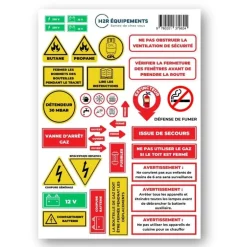 H2R Planche 40 stickers Homologation VASP