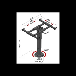 ILSE Pied de table 5919 A08