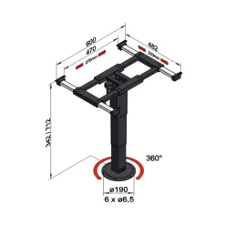 ILSE Pied de table 5894 A08
