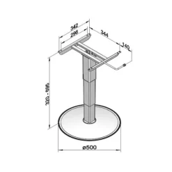 ILSE Pied de table 6977 GG6