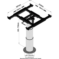 ILSE Pied de table 7199 SA8