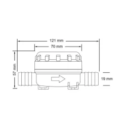 JABSCO Filtre en ligne 19 mm