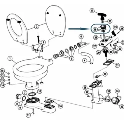 JABSCO Kit étanchéité tige piston WC Twist'N'Lock