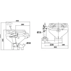 JABSCO WC Twist'n'lock standard
