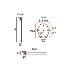 LIPPERT Astro 3 articulé 75 - 720 mm