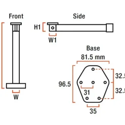 LIPPERT Astro 2 articulé 75 - 720 mm