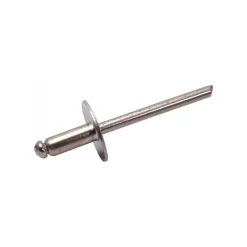 MARINOX Rivet tête plate large alu/acier | ø 4,8 mm