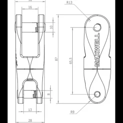 MAXWELL Emerillon inox pour chaine 6-8 mm