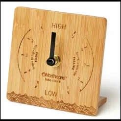 NORTHCORE Horloge de marée en bambou à poser