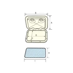 NUOVA RADE Trappe Top Line spécial gaz 370 x 390 mm