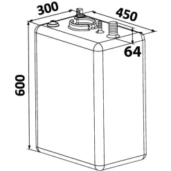 OSCUALTI Réservoir carburant 70 L vertical
