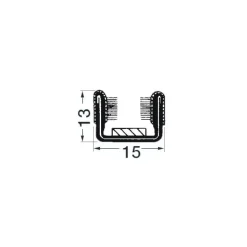 OSCULATI Joint de vitre coulissante 15 mm - la bobine