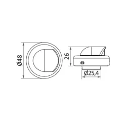 OSCULATI Passe fil inox 90°