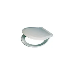 OSCULATI Siège WC en bois laqué blanc, cuvette standard