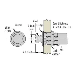REIMO Porte-manteau bouton