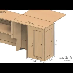 SIMPLE VANS Meuble latéral XL avec table | Trafic 3