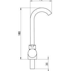 TREM Aqua Mitigeur d'eau froide/chaude en laiton chromé