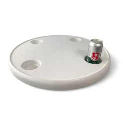 TREM Table ronde ABS Blanc ⌀ 60 cm + pied fixe et embase