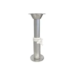 TREM Table ronde ABS Blanc ⌀ 60 cm + pied télescopique et embase