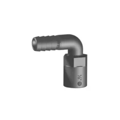 TRUDESIGN Coude 90° FM fileté cannelé noir BSP